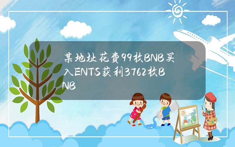 某地址花费99枚BNB买入ENTS获利376.2枚BNB