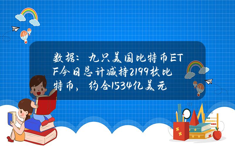 数据：九只美国比特币ETF今日总计减持2199枚比特币，约合1.534亿美元