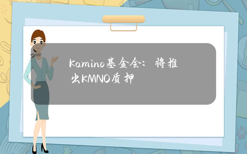 Kamino基金会：将推出KMNO质押