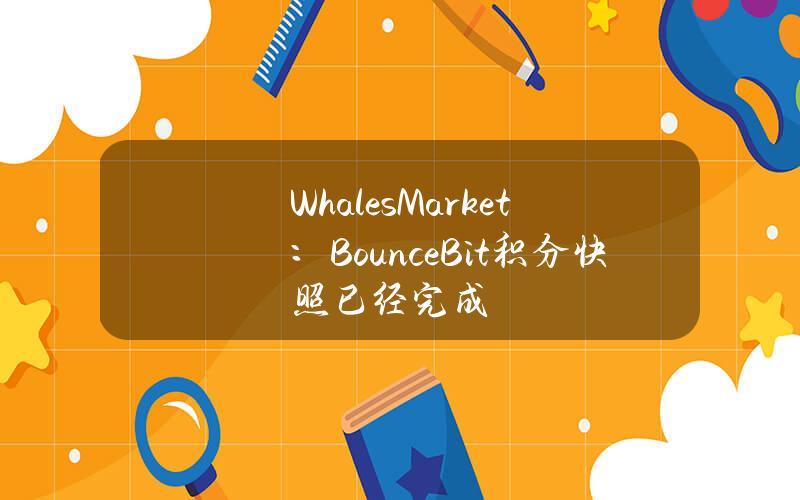 WhalesMarket：BounceBit积分快照已经完成