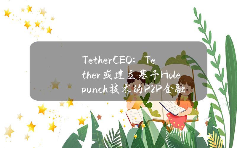 TetherCEO：Tether或建立基于Holepunch技术的P2P金融市场终端